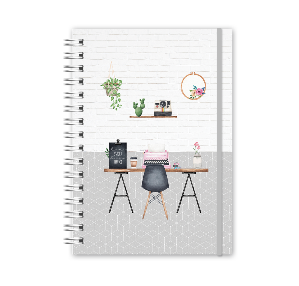 Capa Caderno Home Office Criartiva Papelaria Personalizada