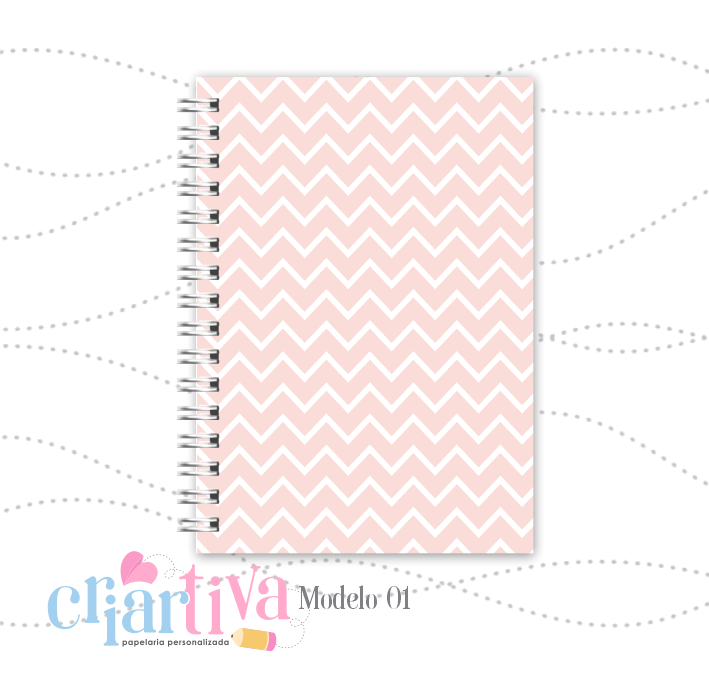 Cole O Basic Caderno Capa Dura Chevron Criartiva Papelaria