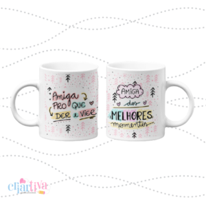 Caneca em porcelana - AMIGAS